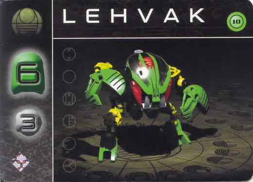 BIONICLE The Bohrok Awake Card - Lehvak 10