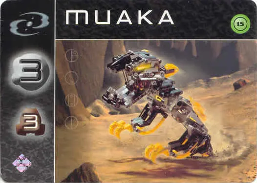 BIONICLE The Bohrok Awake Card - Muaka 15