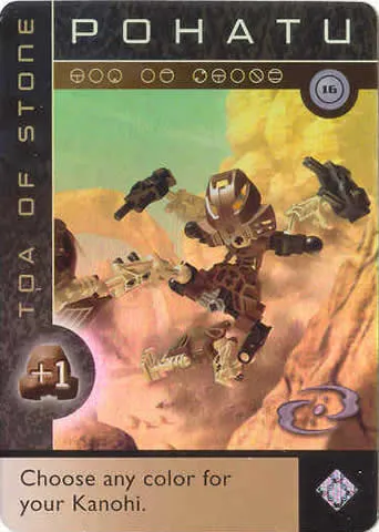 BIONICLE The Bohrok Awake Card - Pohatu 16