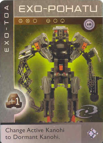 BIONICLE The Bohrok Awake Card - Exo-Pohatu 18