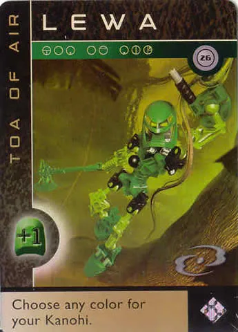 BIONICLE The Bohrok Awake Card - Lewa 26