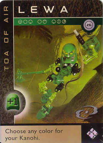 BIONICLE The Bohrok Awake Card - Lewa 26