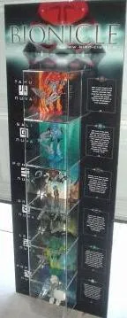 Display Assembled Set, Wall Display for Bionicle Toa Nuva (8566, 8567, 8568, 8570, 8571, and 8572)