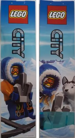 Display Flag Plastic, City Arctic Explorer with Crystal and Husky