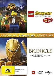 Video DVD - The Adventures Of Clutch Powers / Bionicle: The Legend Reborn, 2 Movie Set
