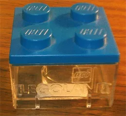 Candy Container Square Trans-Clear Bottom with Legoland Logo (Legoland California)