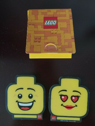 Coaster Set Minifigure Heads, Set of 2