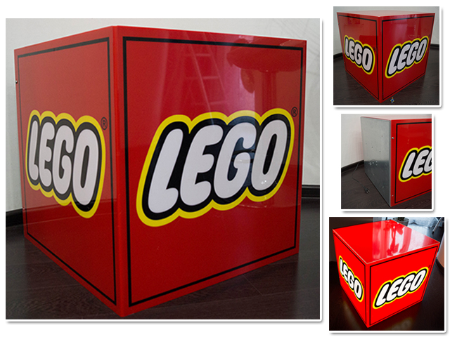 Display Sign Cube, Large, LEGO Logo, Lighted (220V)