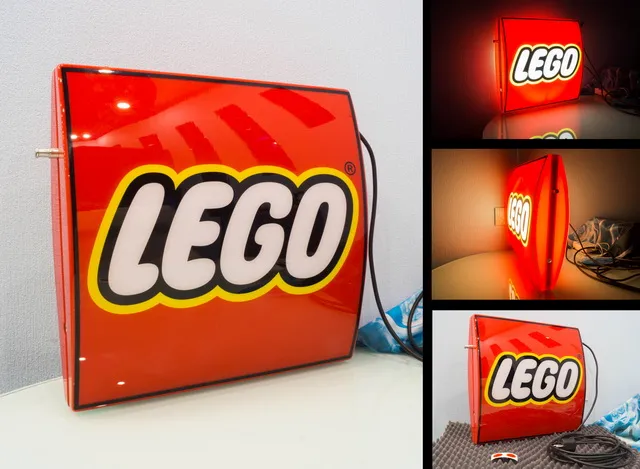 Display Sign Large LEGO Logo, Lighted, Double-Sided (220V)