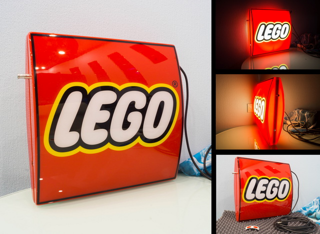 Display Sign Large LEGO Logo, Lighted, Double-Sided (220V)