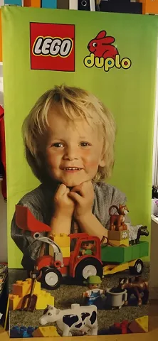 Display Flag Cloth, DUPLO LEGO Ville Farm Red Tractor