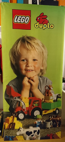 Display Flag Cloth, DUPLO LEGO Ville Farm Red Tractor