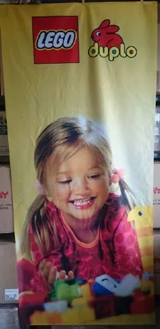 Display Flag Cloth, DUPLO Logo and Girl