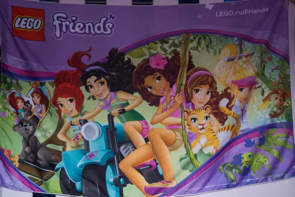 Display Flag Cloth, Friends 5 Girls (tough and heavy fabric)