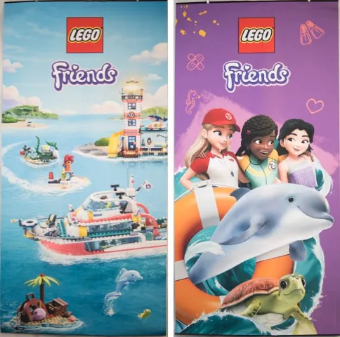 Display Flag Cloth, Friends, Sealife, Lighthouse and Boat, Double-sided