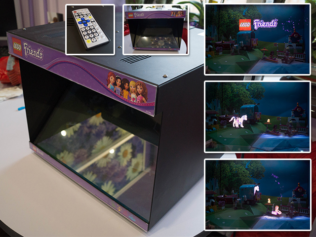 Display Assembled Set, Friends Set 3186 in Metal Case with 3D Effects, Monitor and Light