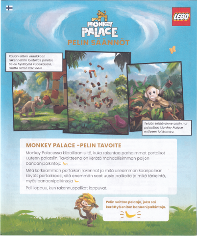 Monkey Palace Game Rulebook (Finnish)