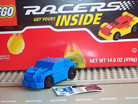 General Mills Racer Car 1 - Blue on Blue on Black - Knobby Wheels 4 x 4