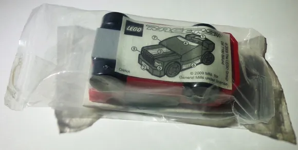 General Mills Racer Car 4 - Black on Red on Light Gray - 5 Spoked Wheels 2Fast4U