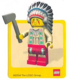 Sticker Sheet, Minifigure Indian Chief