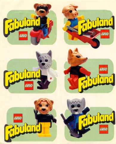 Sticker Sheet, Fabuland - Sheet of 6