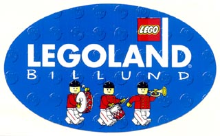 Sticker Sheet, Legoland Billund with Ambassador Minifigures on Blue Ellipse