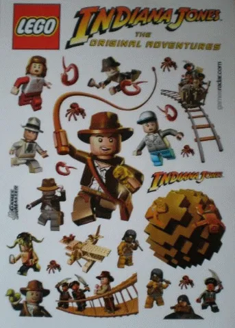 Sticker Sheet, Indiana Jones The Original Adventures Sheet
