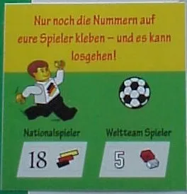 Sticker Sheet, World Cup German Starter Set Instructional Sticker Sheet