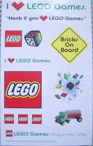 Sticker Sheet, LEGO Games