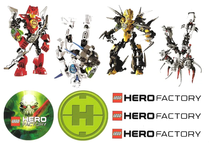 Sticker Sheet, Hero Factory - Sheet of 9