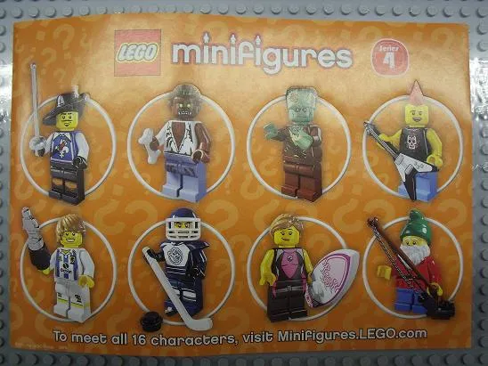 Sticker Sheet, Collectible Minifigures, Series 4 - Sheet of 8