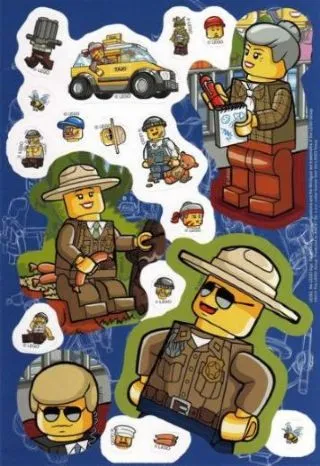 Sticker Sheet, City Comme au cinéma, Sheet 1 of 2 (19 Stickers)