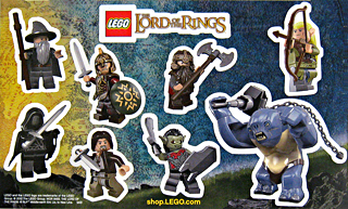 Sticker Sheet, The Lord of The Rings Promotional Set B
