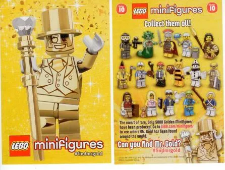 Sticker Sheet, Collectible Minifigures, Series 10 - Mr. Gold