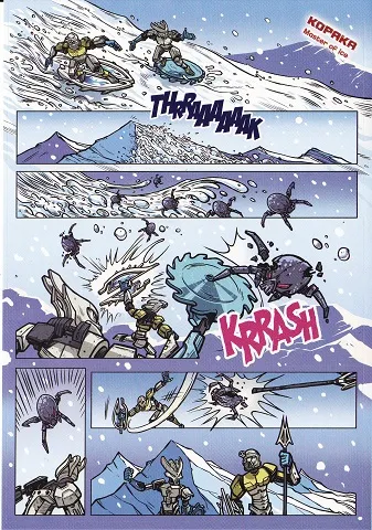 Sticker Sheet, Bionicle Kopaka Comic Strip, Sheet of 3