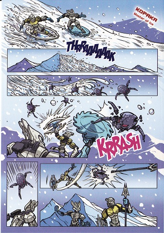 Sticker Sheet, Bionicle Kopaka Comic Strip, Sheet of 3