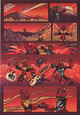 Sticker Sheet, Bionicle Tahu Comic Strip, Sheet of 4