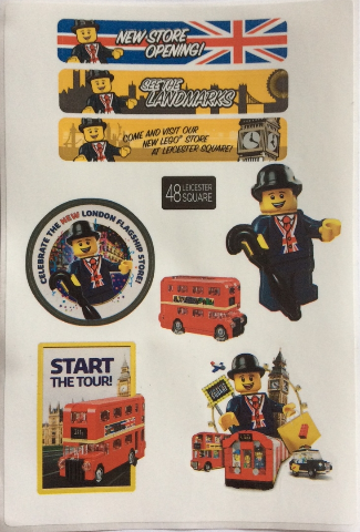 Sticker Sheet, Leicester Square LEGO Store Opening - Sheet of 9