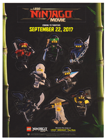 Sticker Sheet, The LEGO NINJAGO Movie Promotional