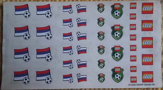 Sticker Sheet, Soccer (Football) Sheet, Serbia Team (4324465 SR)
