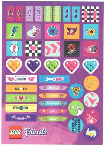 Sticker Sheet, Friends, Sheet of 44, Single-Sided