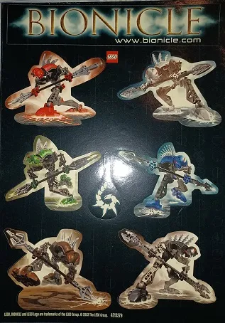 Sticker Sheet, Bionicle Rahkshi, Sheet of 7