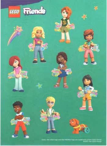 Sticker Sheet, Friends Characters