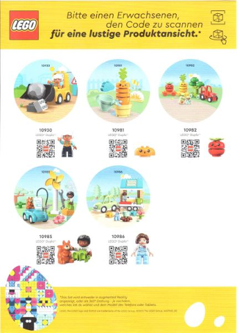 Sticker Sheet, Easter Wishlist Sheet 1, DUPLO (German)