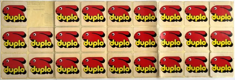 Sticker Sheet, DUPLO Logo 3.3 x 3.3 cm, Sheet of 27 Stickers