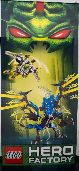 Display Flag Cloth, Hero Factory, Jet Rocka and Dragon Bolt