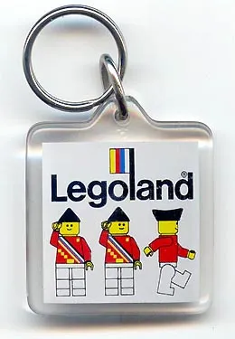 Legoland Ambassadors Both Sides on 5 x 5 Clear Plastic - Square Key Chain (No Extra Links)