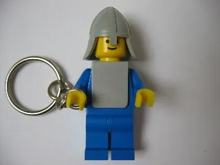 Classic Knight Blue Key Chain - Glued Arms, Chain Attached to Right Wrist