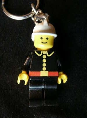 Fireman Key Chain with Lego Logo on Back