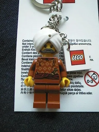 Maharaja Lallu Key Chain with 2 x 2 Square Lego Logo Tile